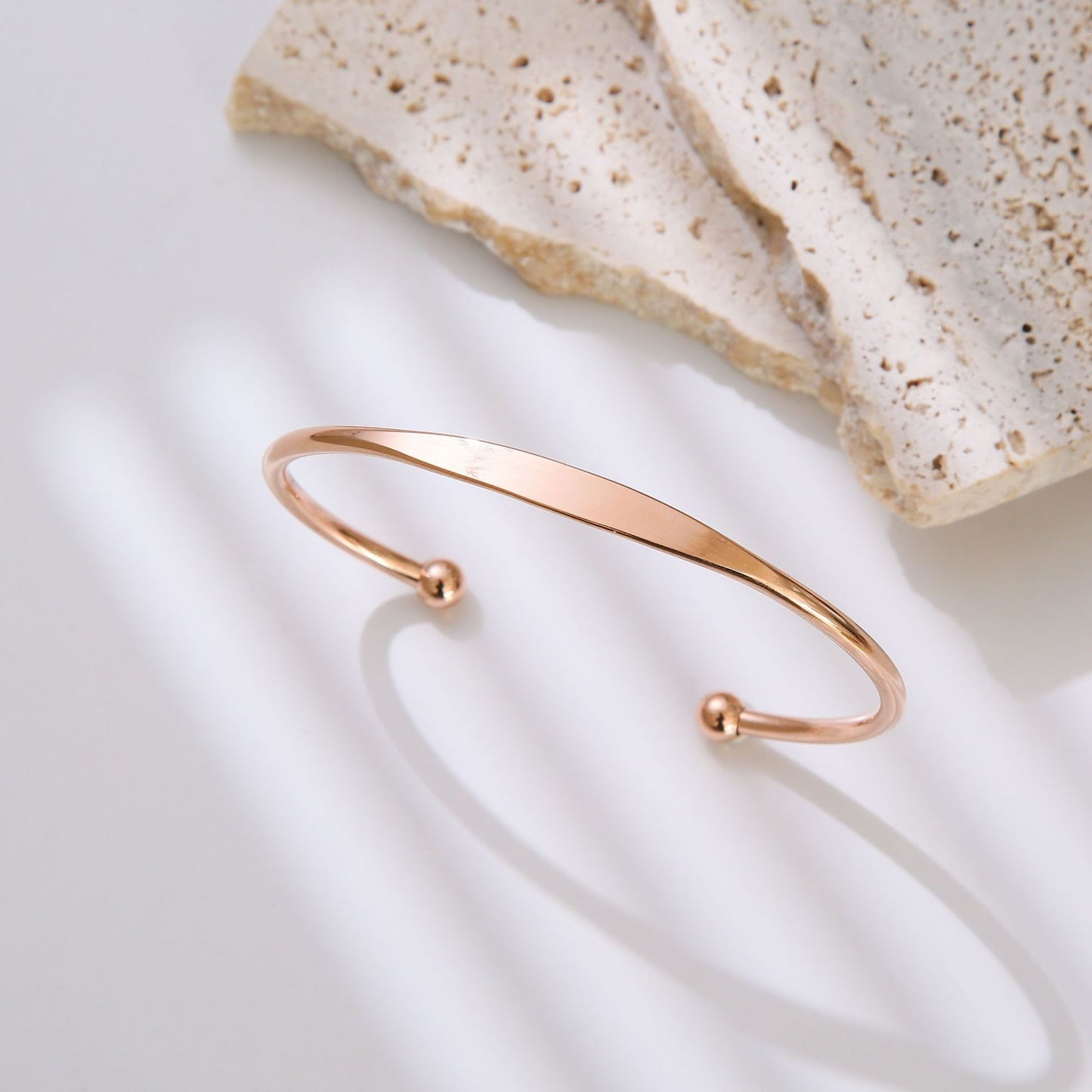 Titanium Steel Female High-grade Shaped Opening Light Bracelets