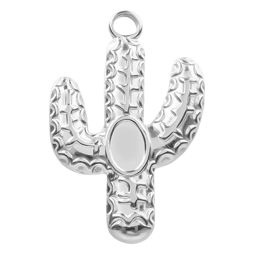 Stainless Steel Cactus Parts Single Accessories Handmade Pendants