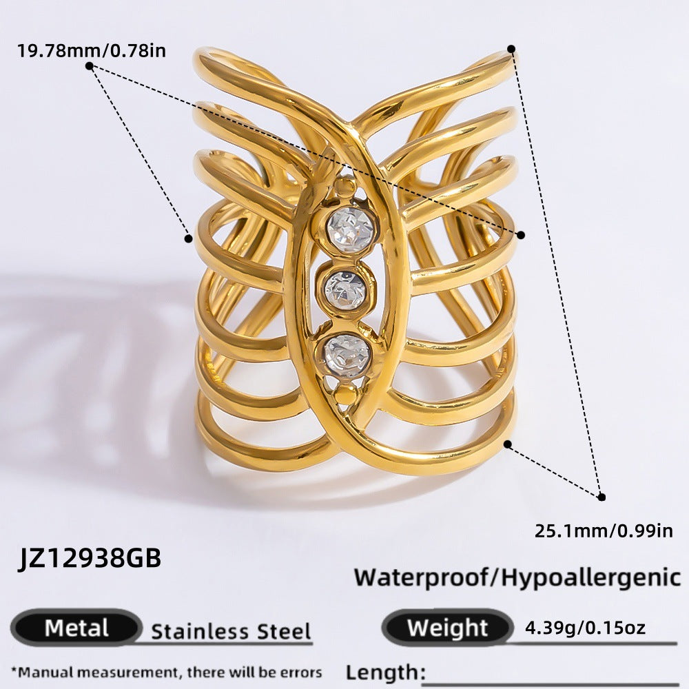 Stone Light Luxury Retro Niche High-grade Rings