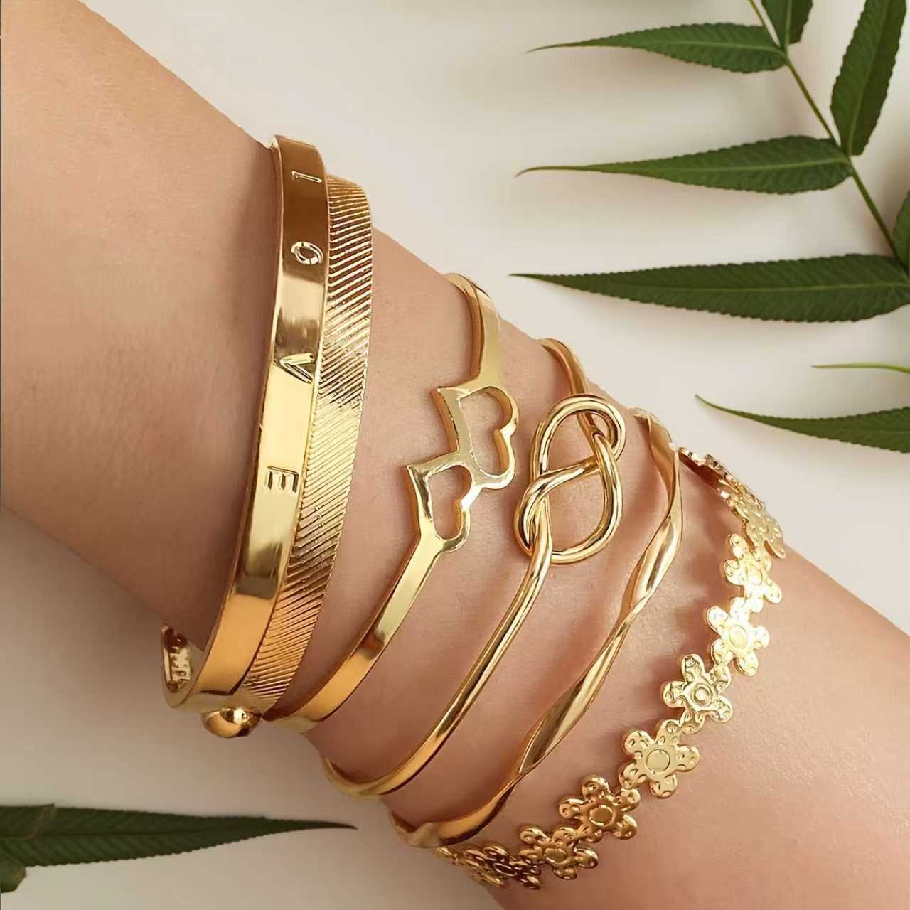 Personality Simple Chain Vintage Stylish Glossy Bracelets