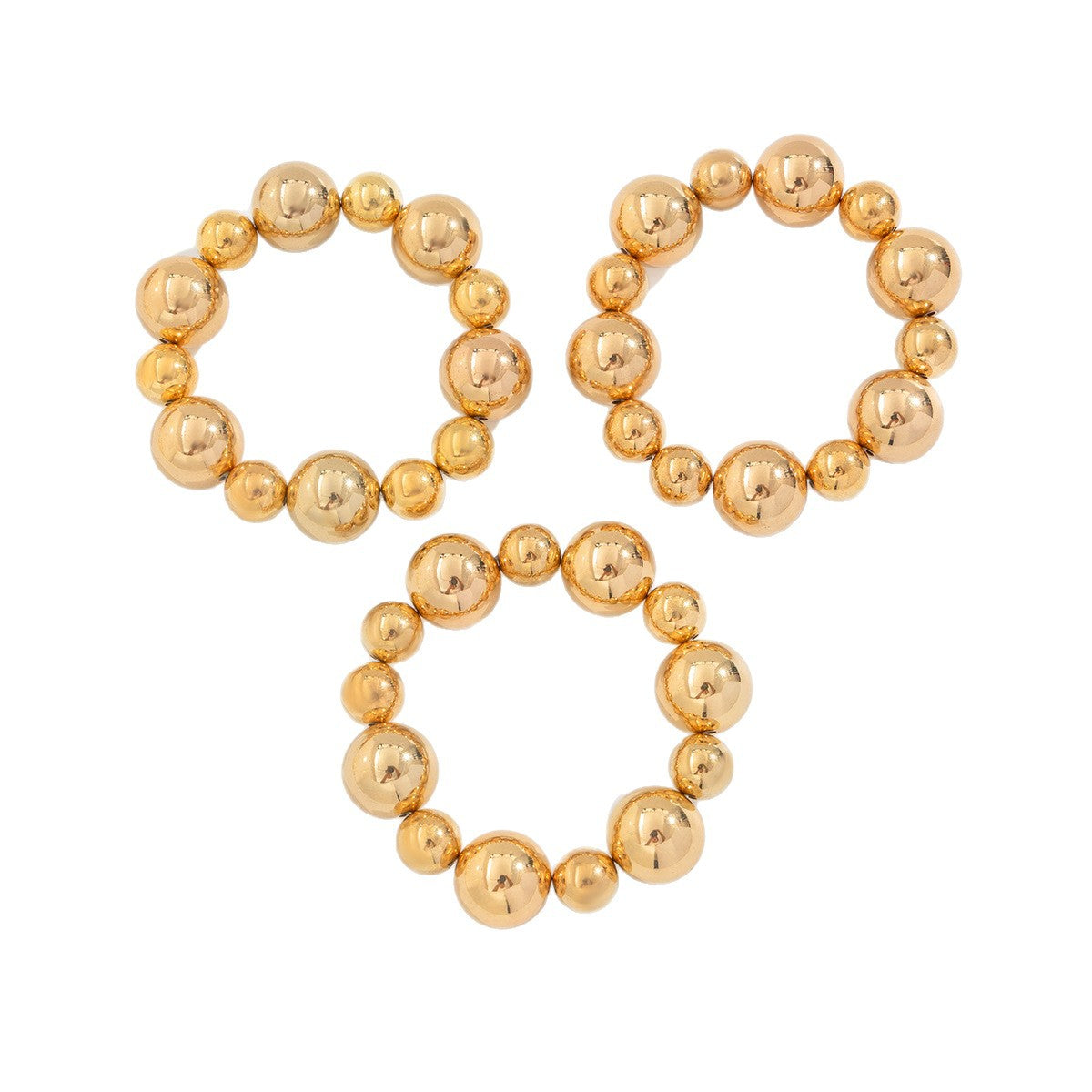 French Style Geometric Ball Personalized Metal Bracelets