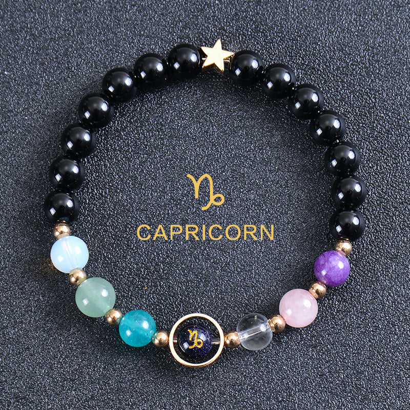 Planets Twee Constellations Frosted Stone Beaded Bracelets