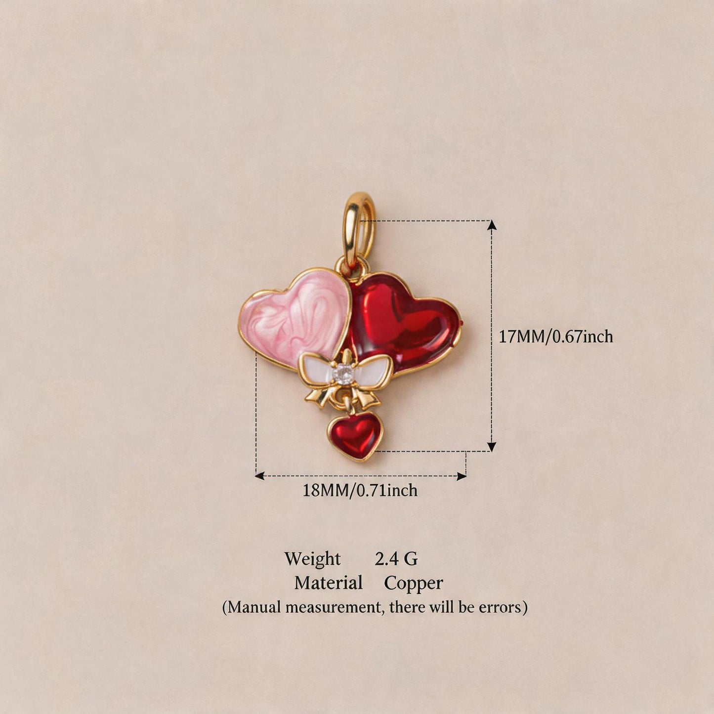 Day Love Bear Dripping Oil Painted Color Pendants