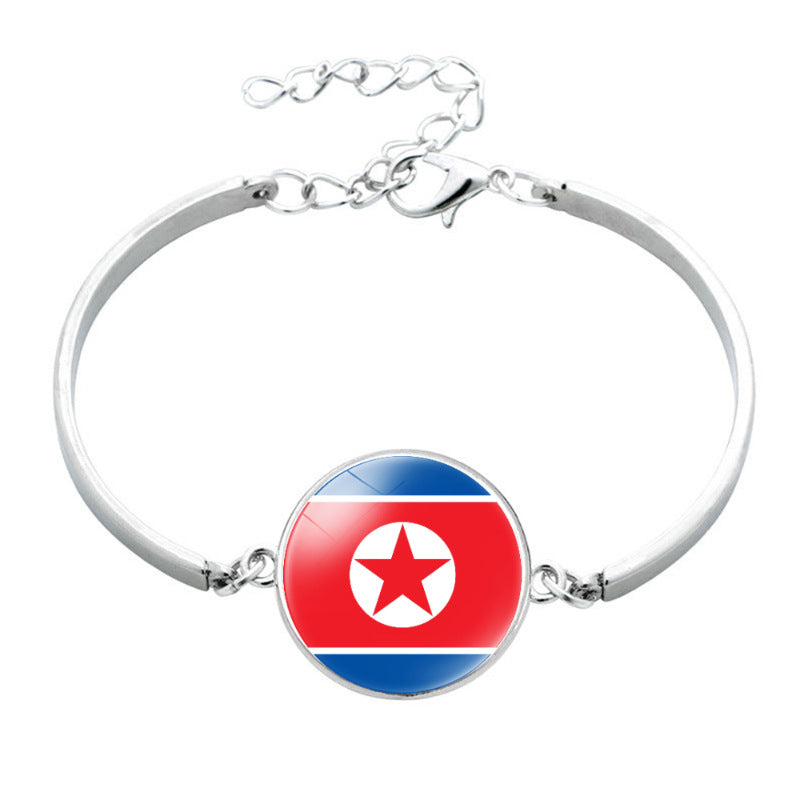 Asian National Flag Time Stone Palestine Bracelets