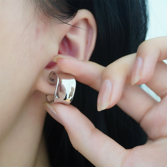 Ear Sier Needle Irregular High-grade Metal Earrings