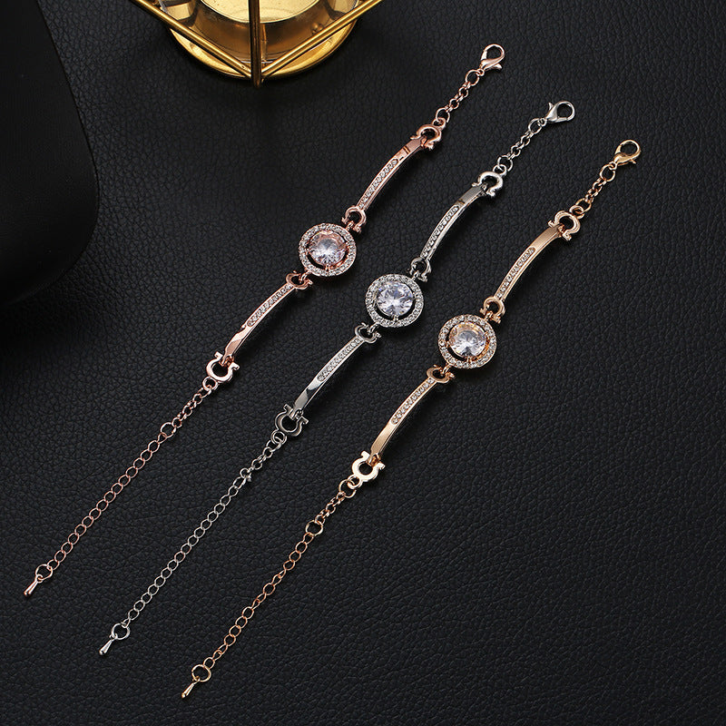 Women's Korean Fashion Gem Simple Temperamental Shining Bracelets