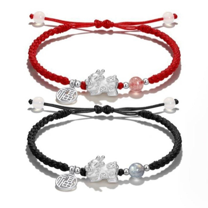 Life Money Drawing Pi Red Rope Bracelets