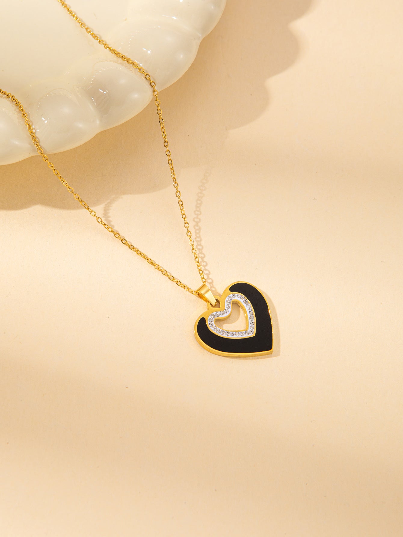 Women's Female With Hearts Zircon Light Luxury Design Earrings