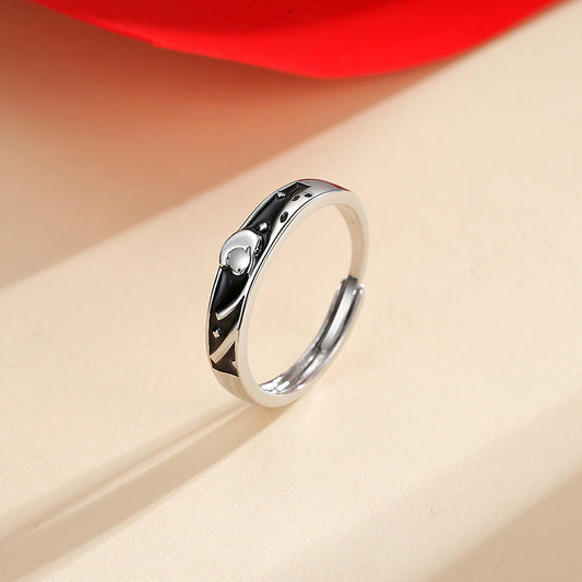 Couple Pair Minority Fashion Fresh Open Creative Epoxy Rings