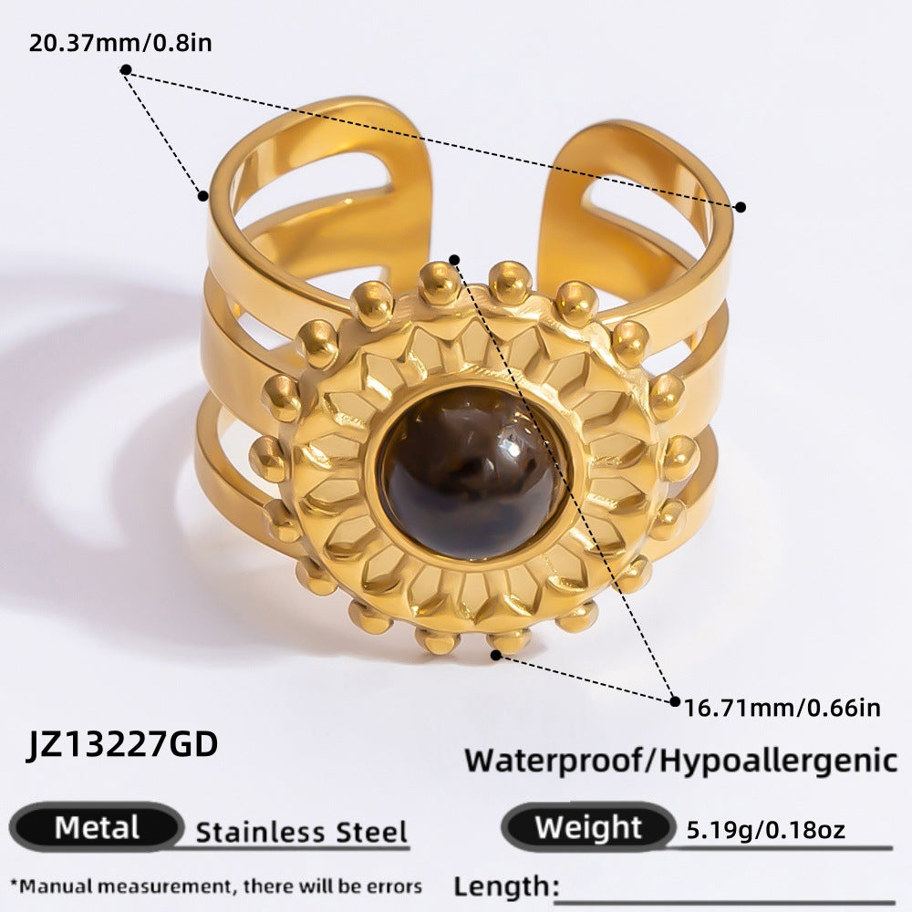 Stone Light Luxury Retro Niche High-grade Rings