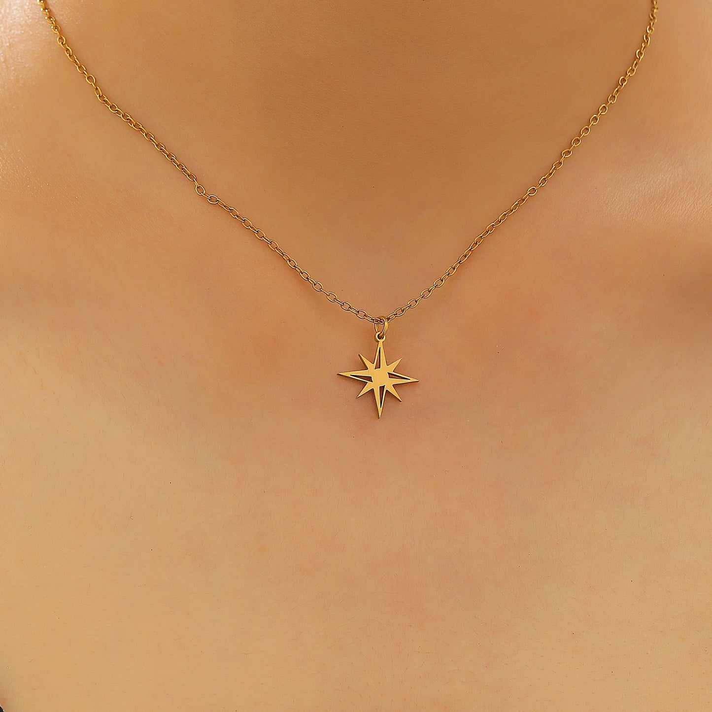 Women's Drop Flower Stainless Steel High-grade Cold Style Necklace