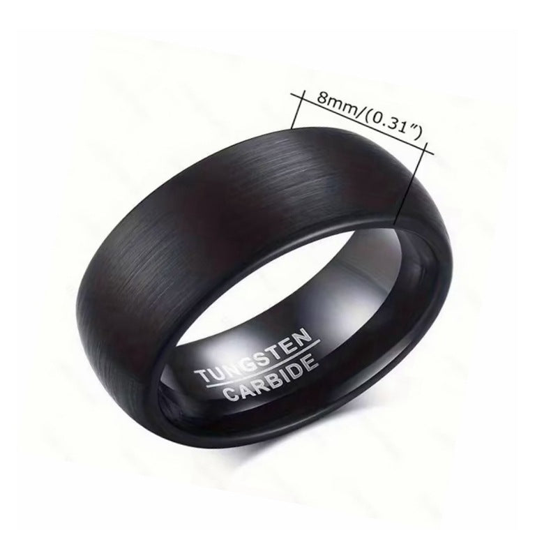 Men's Steel Simple Frosted Fashion Retro Stainless Rings