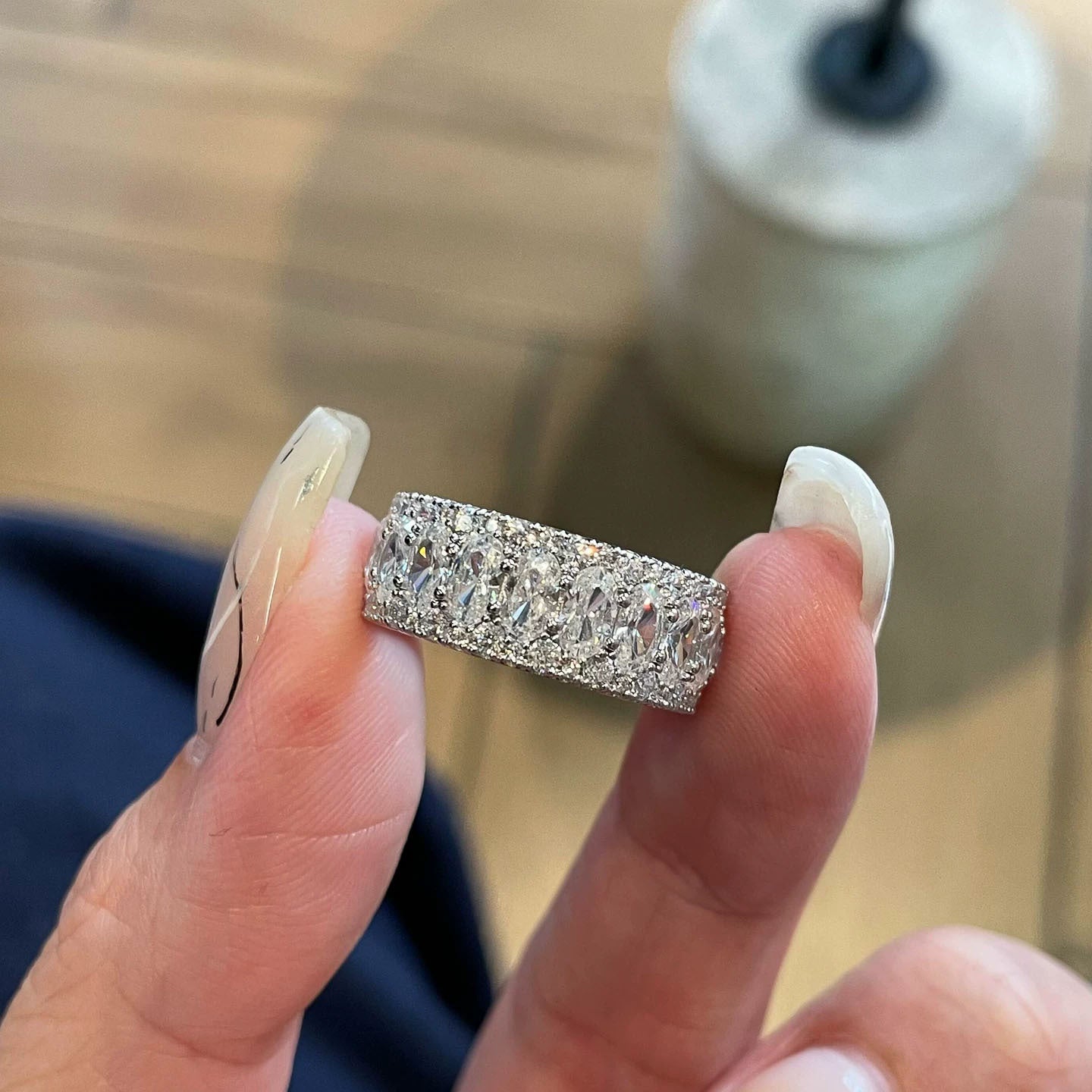 Blue Stone Middle Ancient Index Finger Rings