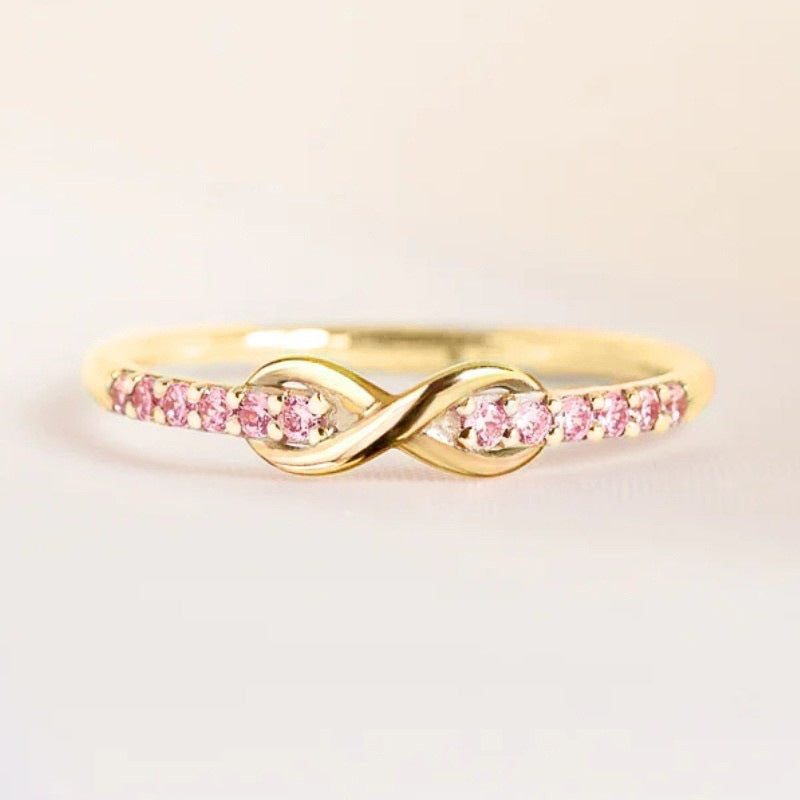 Women's Infinite Symbol Copper Inlaid Zircon Fashion Rings