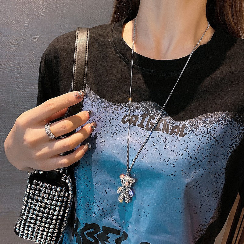 Luxury Minority Design Sense Metallic Sweater Chain Necklaces