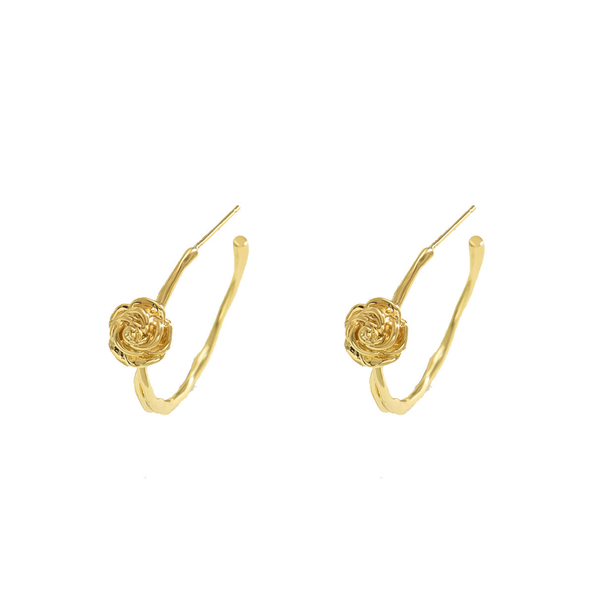 Women's Chinese Style Mori Flower Rose Design Earrings