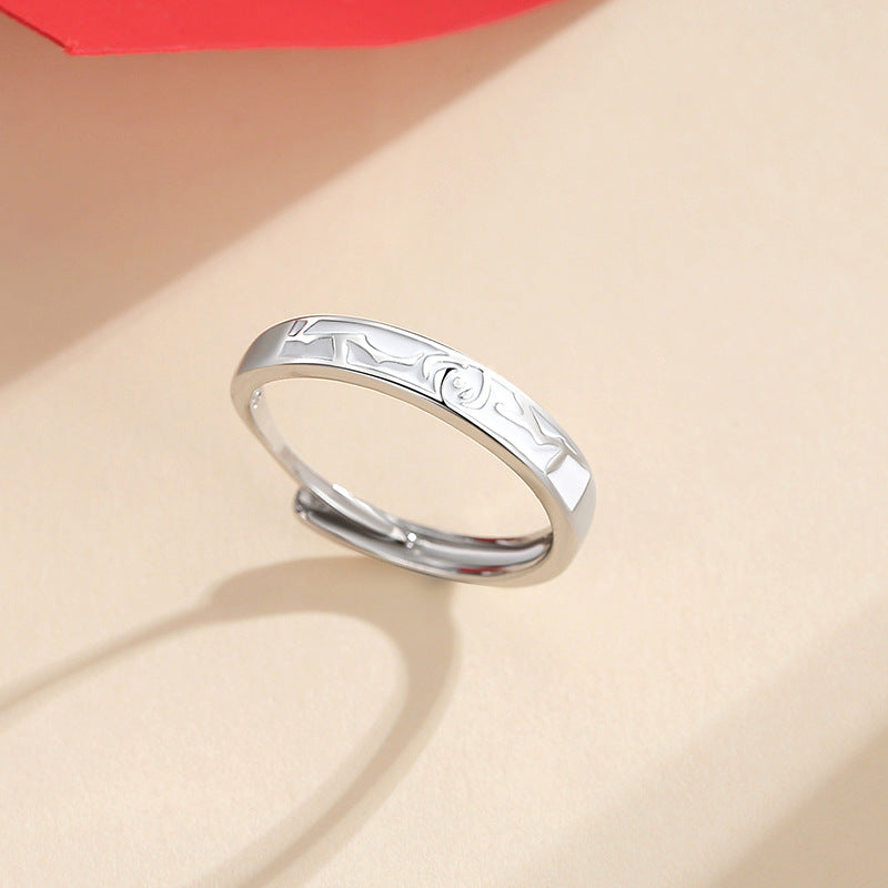 Couple Pair Minority Fashion Fresh Open Creative Epoxy Rings