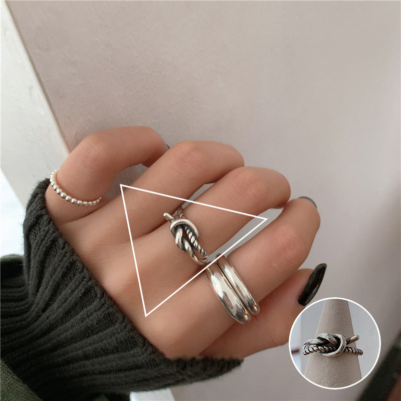 Women's Letters Fashion Elegant Sier Simple Loving Rings