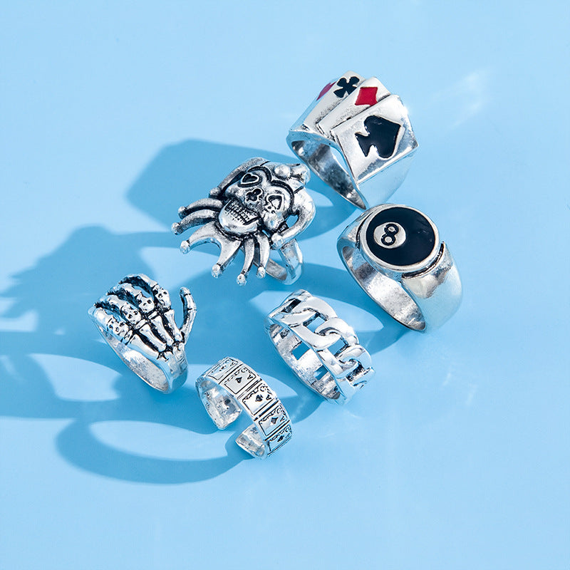Personality Retro Punk Skull Ghost Claw Rings
