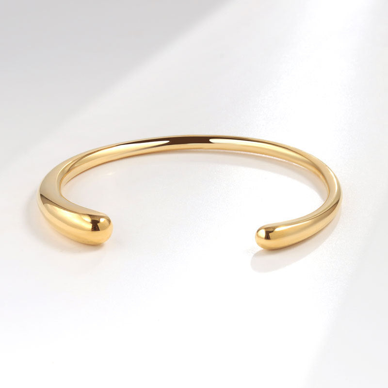 Women's Irregular Design Open-ended Gold Sense Bracelet