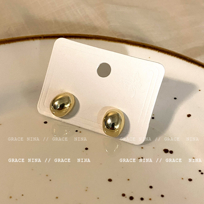 Women's Pull Full Metal Bean Light Luxury Earrings