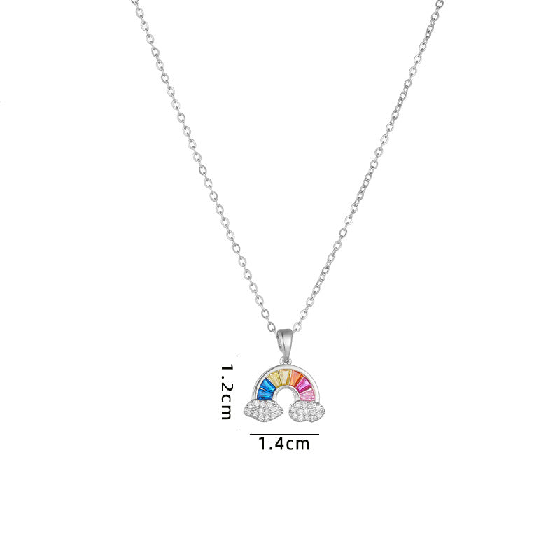 Cool Fashion Ornament Design Geometric Rainbow Necklaces