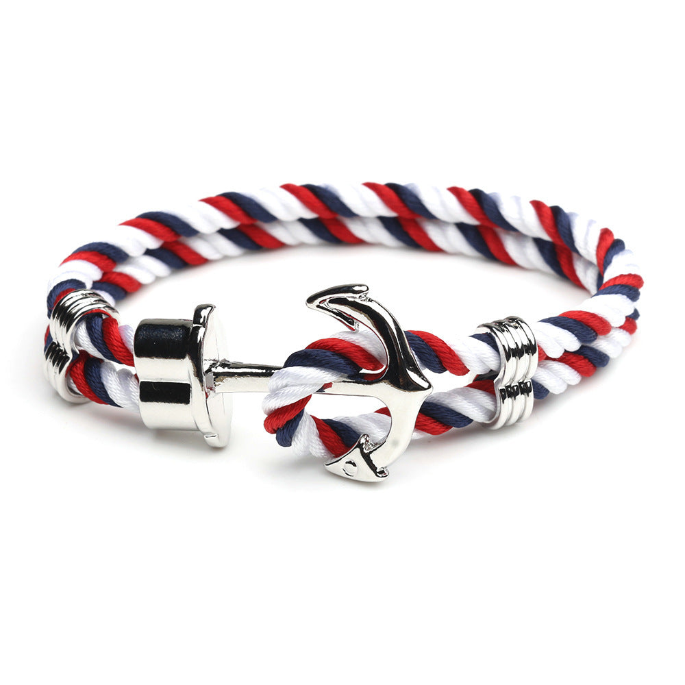 Women's & Men's Navy Anchor Chain Street Fashion Retro Handmade Couple Bracelets