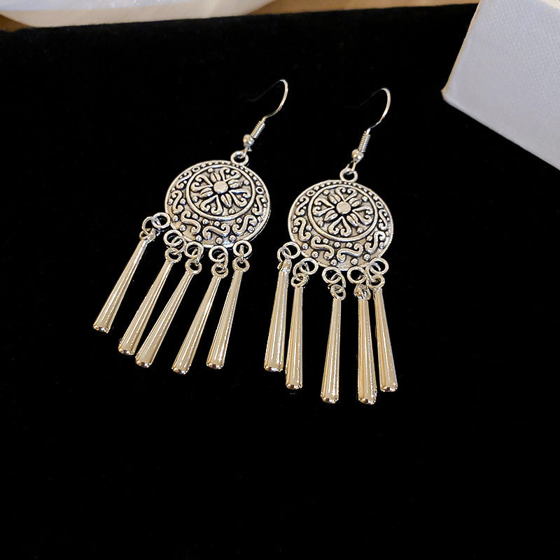 Water Drop Tassel Ethnic Style Chinese Earrings