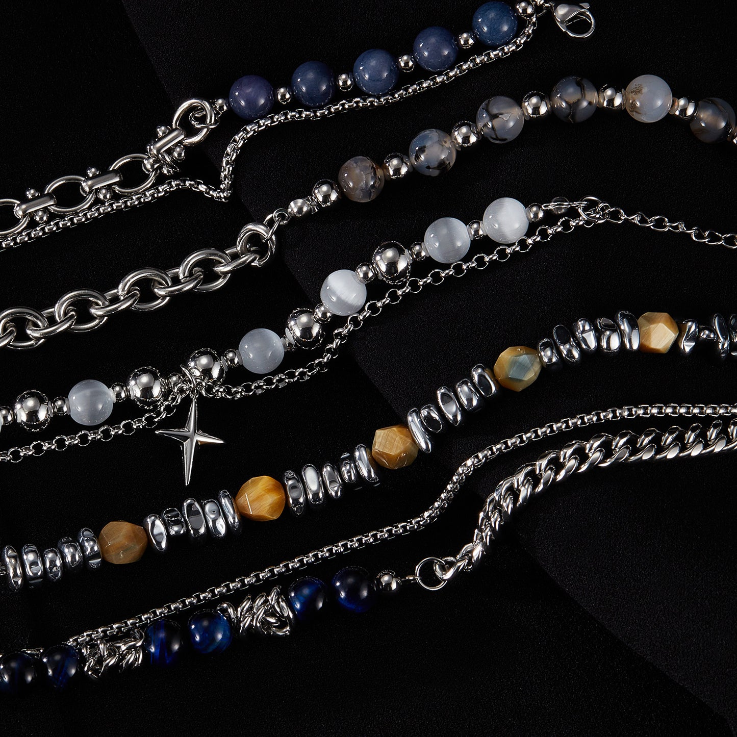 Men's Trend Stainless Steel Accessories Hip Hop Bracelets