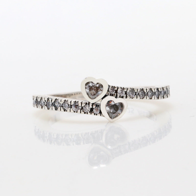 Eternal Heart Streamline Light Luxury Two Rings