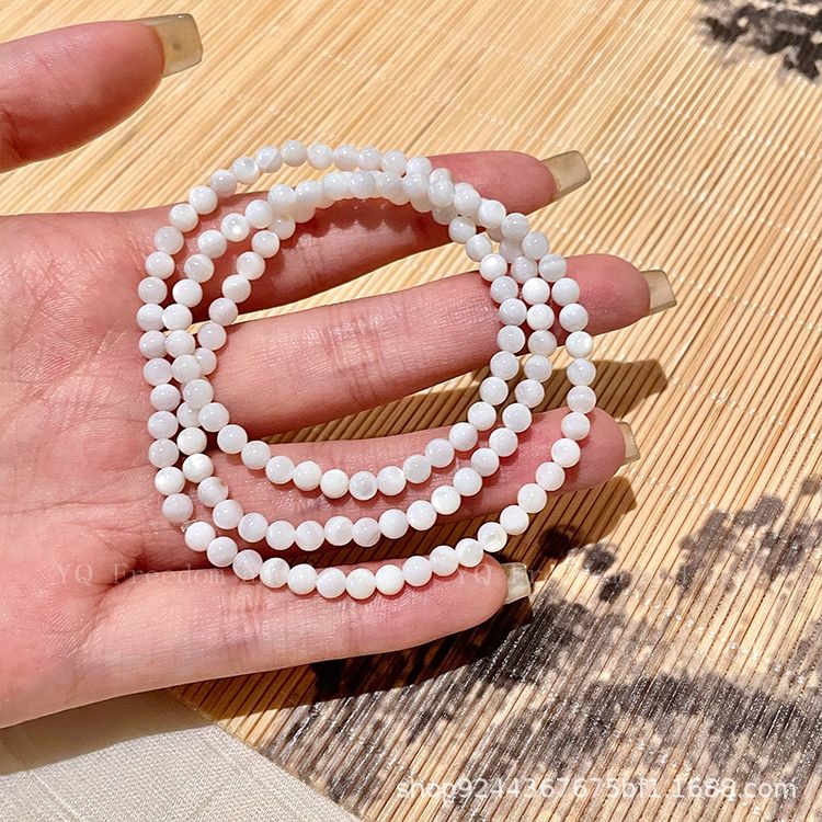 Women's Stone Shell Size Beaded Twin Chinese Style Cool Bracelets