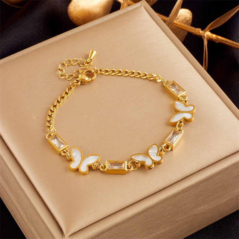 Design Light Luxury Temperament Gold-plated Butterfly Bracelets