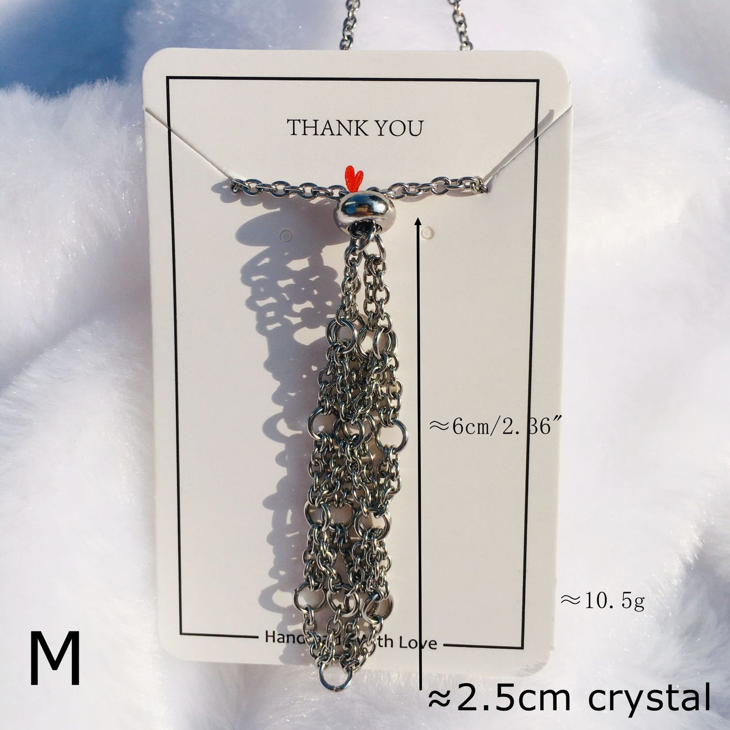 Stainless Steel Adjustable Metal Mesh Bag Necklaces