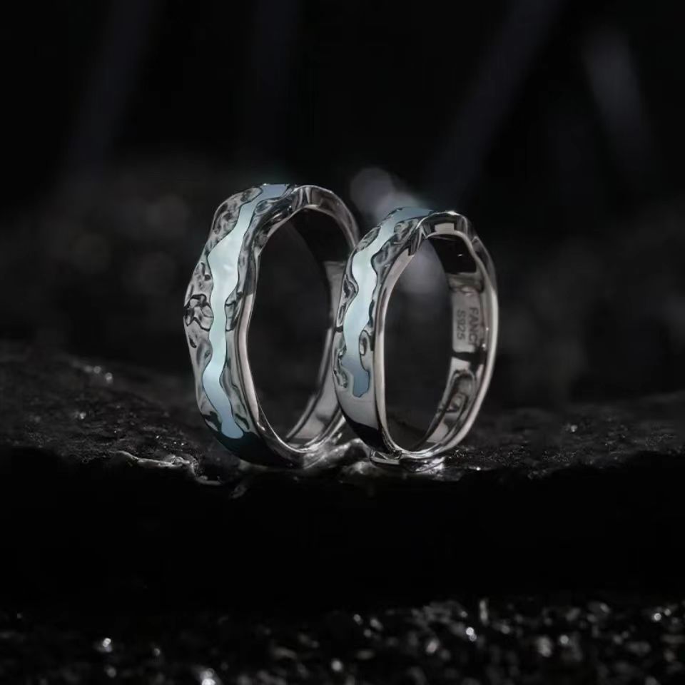 Women's & Men's Series Love Not Afraid Of Luminous Opening Rings