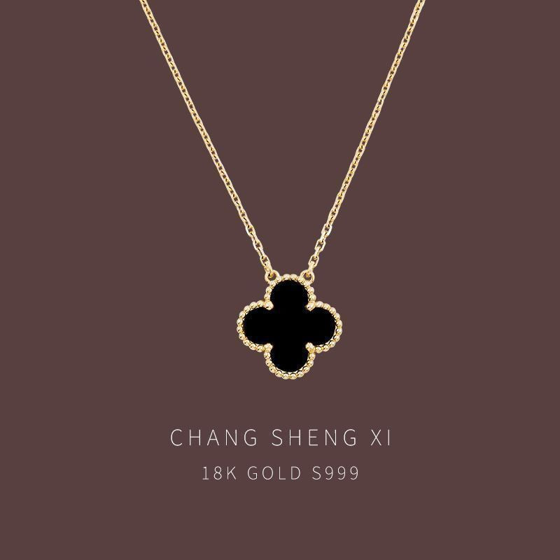 Quality Lucky Four-leaf Clover Female Clavicle Pendants