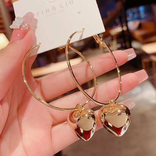 Graceful Ear Love Heart Peach Female Rings