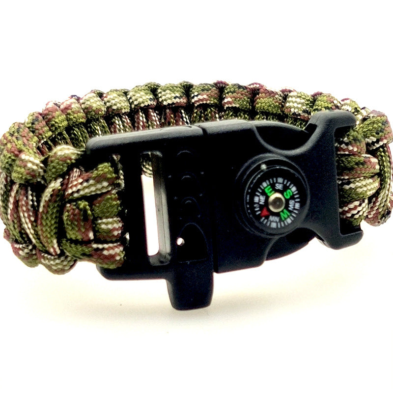 Parachute Cord Emergency Survival Mountaineering Compass Bracelets