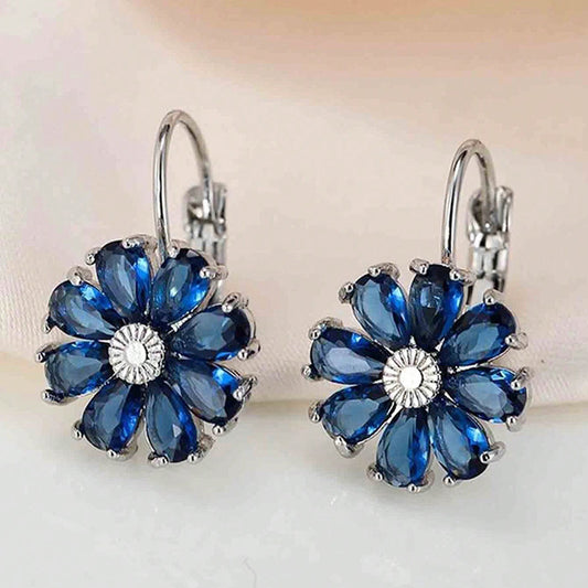 Round Full Diamond Simple Fashion Classic Crystal Zircon Temperament Earrings