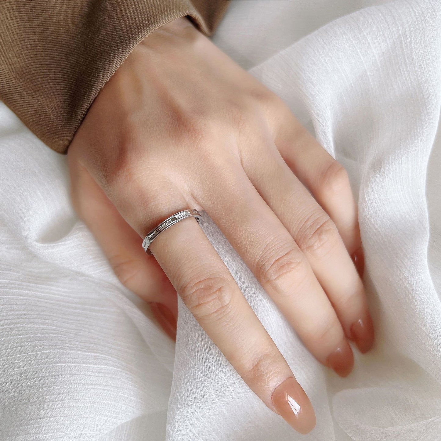 Luxury Titanium Steel Index Finger Can't Rings