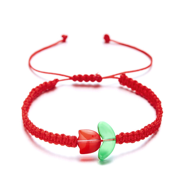 Style Fresh Tulip Niche Design Flower Bracelets