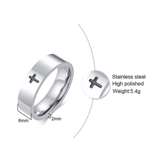 Men's Water Ornament Stainless Steel Simplicity Epoxy Rings