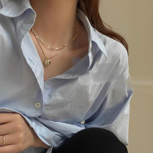 Plate Female Cold Style Niche Design Necklaces
