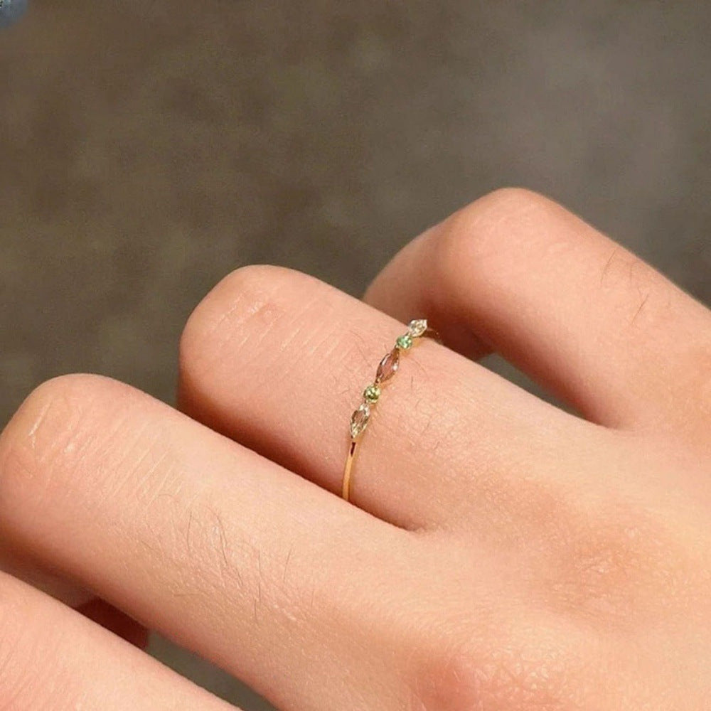 Thin Female Niche Design Sweet Exquisite Rings