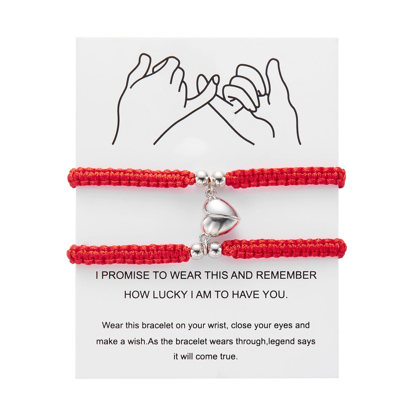 Women's & Men's Hand-woven Love Magnet Suction Package String Bracelets