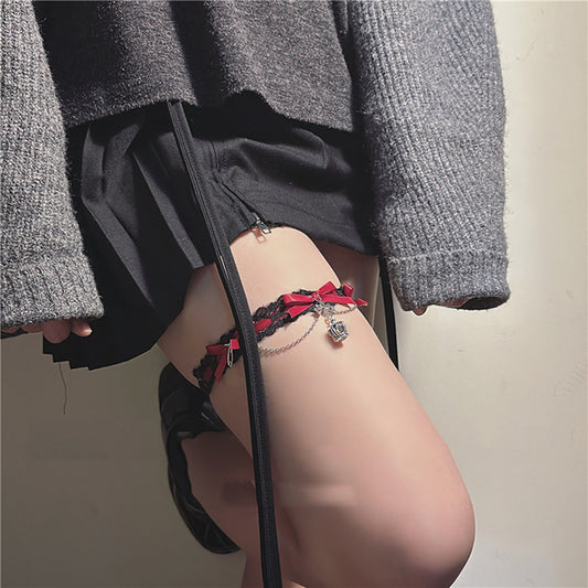 Dark Princess Lolita Red Lace Crown Bracelets