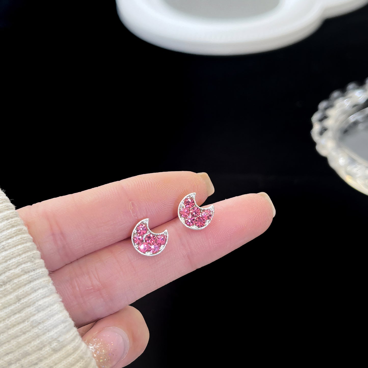 Cool Collection Female Zircon Temperament Live Earrings