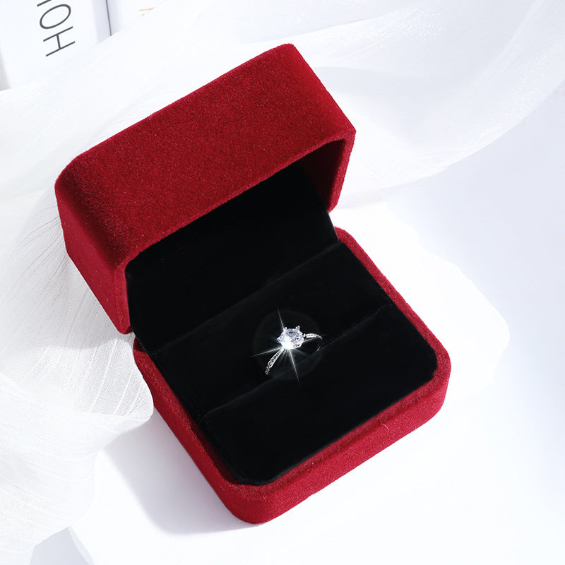 Korean Style Artificial Diamond Couple Female Zircon Rings