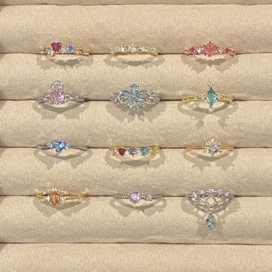 Thin Female Niche Design Sweet Exquisite Rings