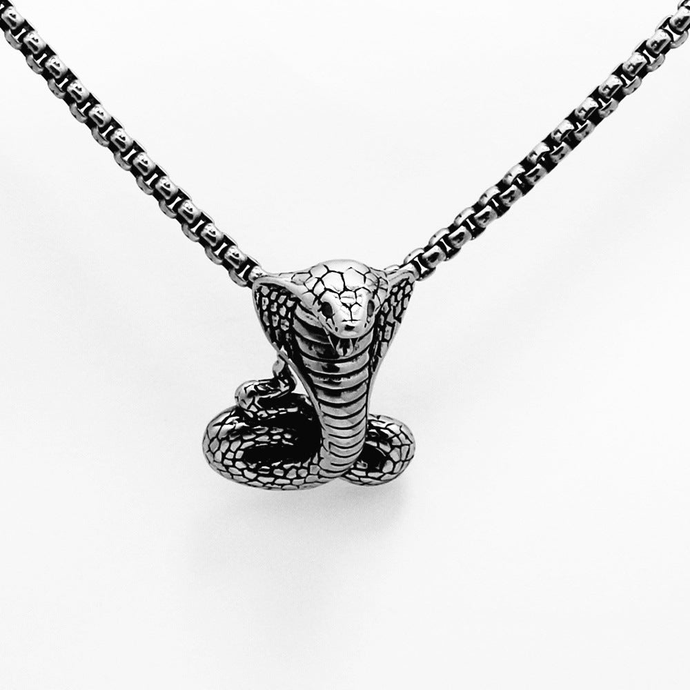 Men's Skull Titanium Steel Personality Half Face Necklaces