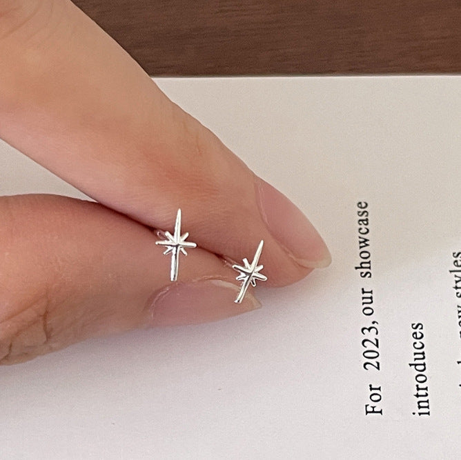 Simple High-grade Asymmetric Four Stars Design Earrings